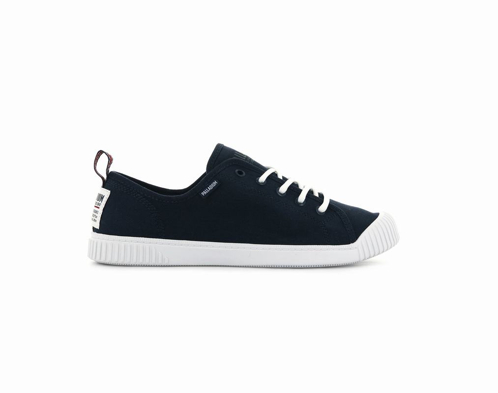 Palladium Easy Lace Canvas Womens Low Top Sneakers Indigo Australia [SKABEW-764]